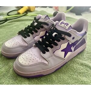 Bape Sk8 Purple Low Dunks Size 12‎